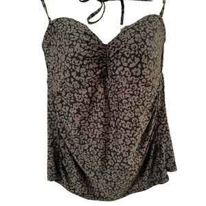 Merona | EUC Animal Print Tankini Top with Sweetheart Neckline Size XL